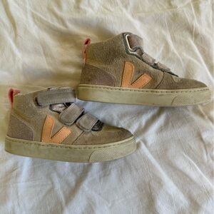 Veja Kids' Sneakers in Tan and Peach